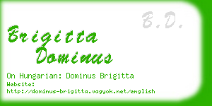 brigitta dominus business card